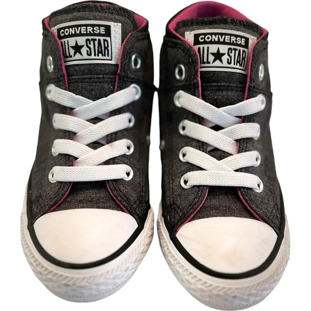 Converse Chuck Taylor All Star Madison Mid Top Grey/ Pink Sneaker Girls US 10.5